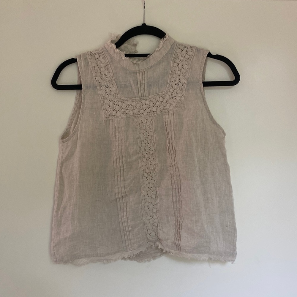 Zara linen tank top